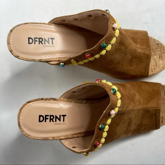 Artsy Art to Wear Boho Heeled Mule Sandals Size 8.5 - Picture 9 of 12